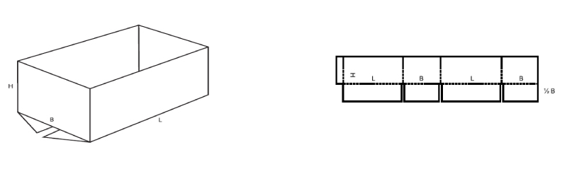 boite carton sans couvercle