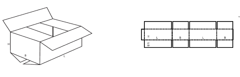 schéma pliage boite carton