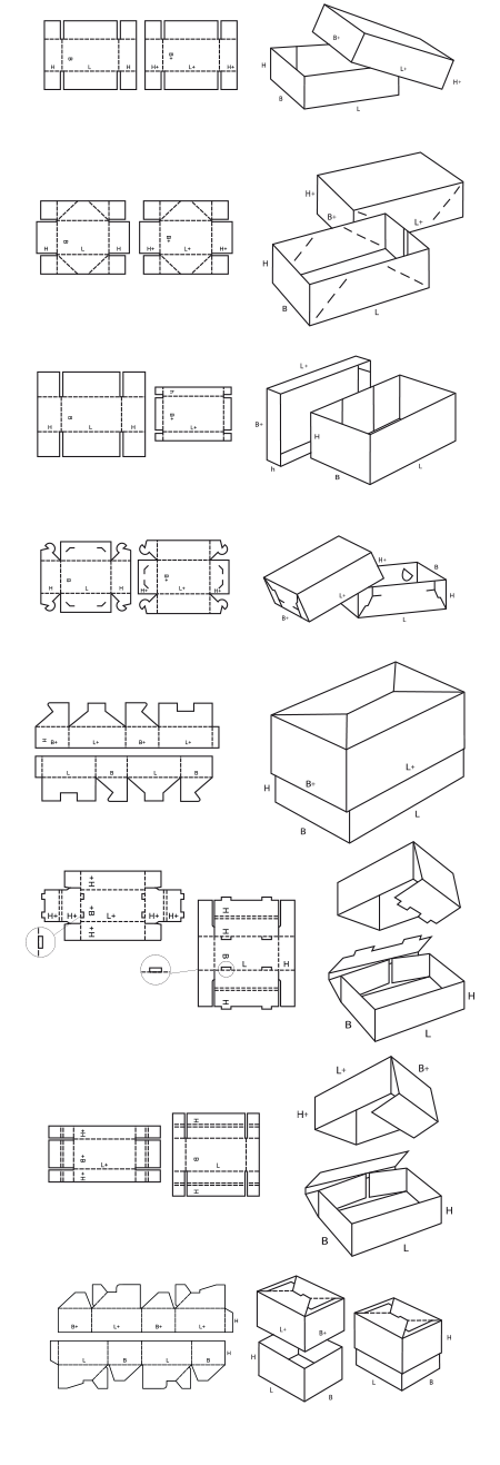 tous les designs de boîtes cloches