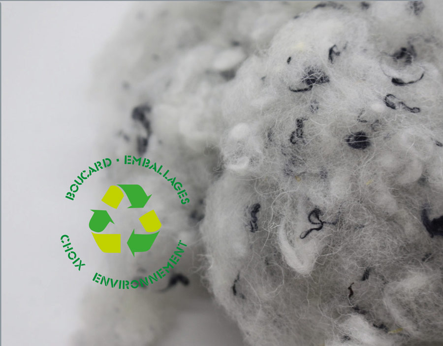 calage fibres recyclées ouate