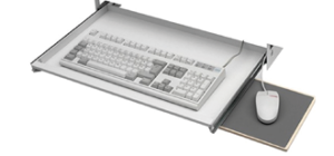 étagère clavier et tiroir souris